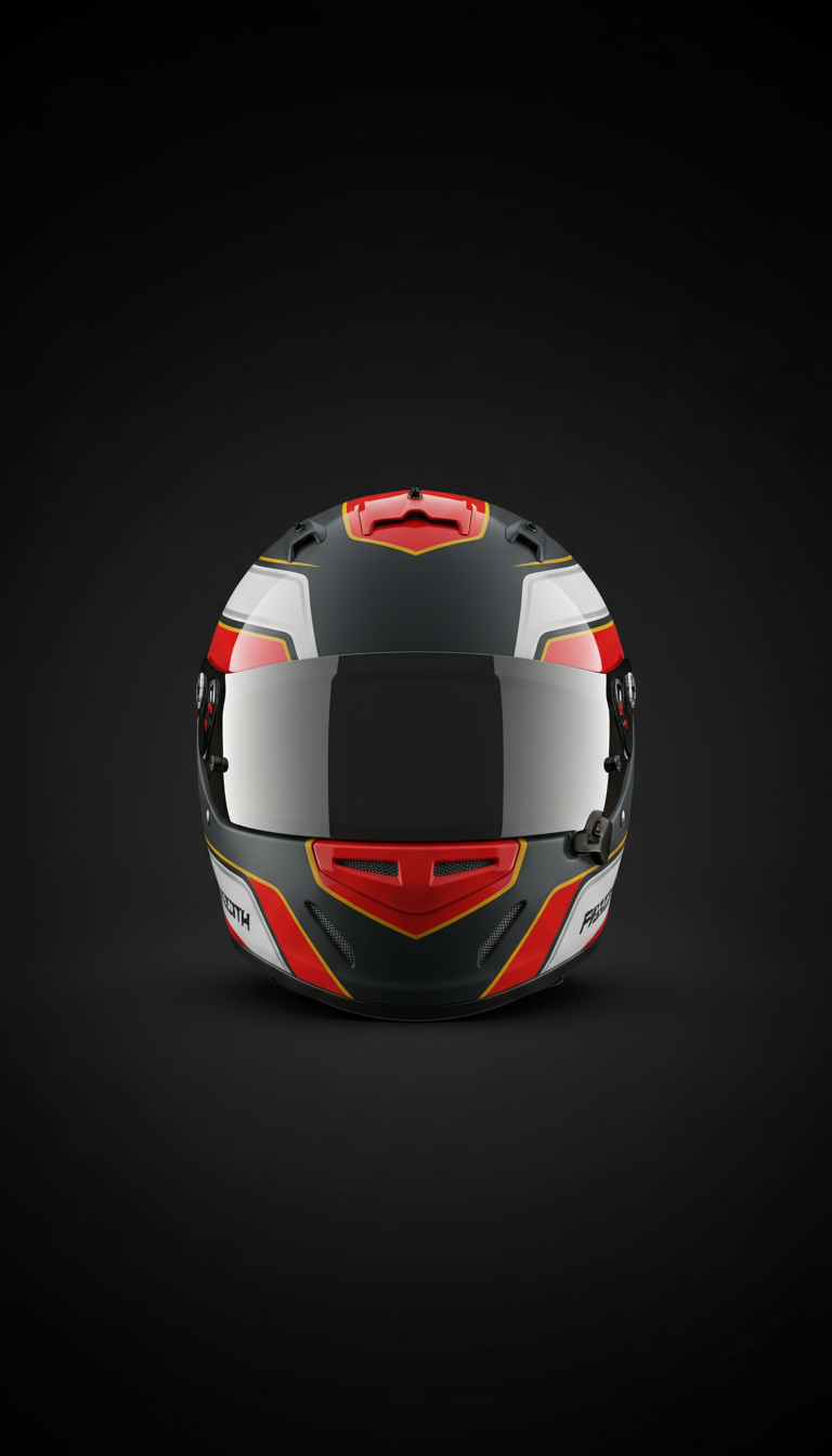 Polycarbonate Streamlined Racing Helmet